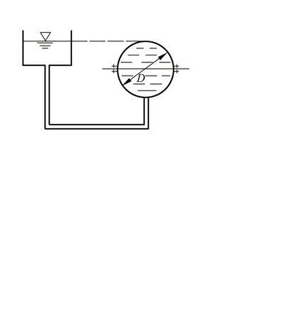 一球形盛水压力容器，如图所示。球的直径D=2.0m，容器上下两个半球在径向断面AB的周围用螺栓连接，