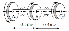 传动轴的转速n=500r/min，主动轮A输入功率NpA=367kW，从动轮B、C分别输出功率NpB