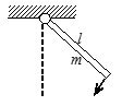 一长为1m匀质直杆，可绕通过其一端的水平光滑轴在竖直平面内作定轴转动，如图所示．现将杆由水平位置无初
