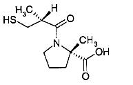 血管紧张素转化酶（ACE)抑制剂卡托普利的化学结构是A．B．C．D．E．血管紧张素转化酶(ACE)抑