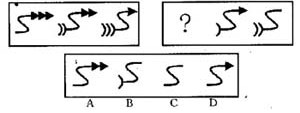 以下选项中，符合所给图形的变化规律的是（)。A．B．C．D．以下选项中，符合所给图形的变化规律的是(