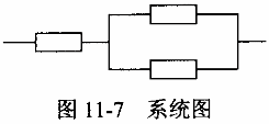 用3个相同的元件组成如图11-7所示的一个系统。如果每个元件能否正常工作是相互独立的，每个元件能正常