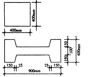 某一设有吊车的钢筋混凝土单层厂房，下柱He=11.5m。上、下柱的截面尺寸如图所示。截面采用对称配筋