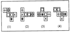 下面各图都是正方体的表面展开图，若将它们折成正方体。则其中有两个正方体各面图案完全一样，它们是()。