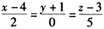 过点（4，-1，3）且平行于直线的直线方程为（）．