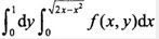 D域由x轴，x2+y2-2x=0（y≥0）及x+y=2所围成，f（x，y）是连续函数，转化为二次积分