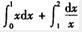 设曲线y=1/x与直线y=x及x=2所围图形的面积为A，则计算A的积分表达式为（）．