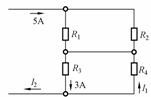 如图所示，运用KCL定律计算得出电路图中I1=（）。