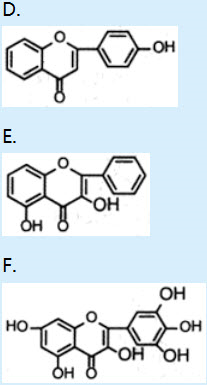 比较下列化合物用SephadexLH-20分离的R值：	（1）（）>（）>（）>（）>（）>（）		