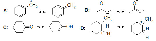 下列属于共振杂化体的是（）。