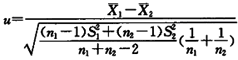 例数均大于100的两样本均数比较的计算公式为（）