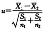 例数均大于100的两样本均数比较的计算公式为（）