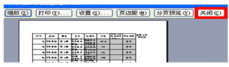 如图所示，在Excel2003的打印预览窗口中，单击关闭按钮可以实现的功能是（）。