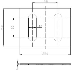 计算题：计算如图所示材料为Q235钢板冲裁件的质量。	