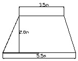 计算题：已知一梯形，如图所给数据问其面积是多少？若相邻梯形距离为30m，该梯形面积为6m2，问其体积