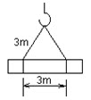 计算题：如图示：有一根混凝预制梁重9.8KN，用两根千斤绳起吊，求每根千斤绳上受多少力？