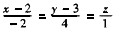 过点M(下标0)(2，4，0)且与直线平行的直线方程为()。