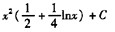 设f(x)有原函数xlnx，则∫xf(x)dx=()。