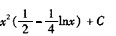 设f(x)有原函数xlnx，则∫xf(x)dx=()。