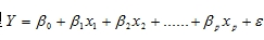 多元线性回归模型中的回归系数β2表示（）