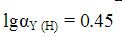 当pH=10.0时EDTA的酸效应系数是（）。