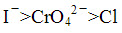 当Cl－、I－和CrO2-4浓度相近的溶液中滴加AgNO3时出现沉淀的顺序是（）。