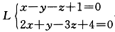 过点M（3，-2，1）且与直线平行的直线方程为（）