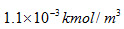 计算题：在常压101.33kpa、温度下，溶质组成为0.05（摩尔分数）的co2-空气混合物与浓度为