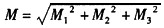 用振型组合法计算时，设M1、M2、M3分别为3个振型计算所得某截面的弯矩值，则截面弯矩组合值应取__