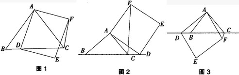 在三角形ABC中，∠BAC=90°，AB=AC，若点D在线段BC上，以AD为边长作正方形ADEF，如
