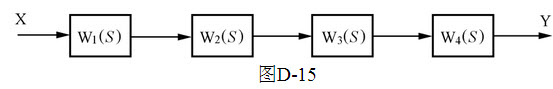 计算题：试求如图D-15所示系统的传递函数。	