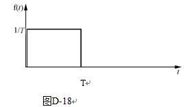 计算题：求如图D-18所示方波的拉氏变换。	｛提示：波形函数表达式为f（t）＝（1／T）－（1／T）