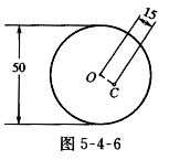 直径为50mm的圆截面上的扭转最大剪应力τmax等于70MPa（图5-4-6），则C点处的剪应力τc