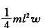 质量为m，长度为的均质杆铰接于O点，A端固结一质量为m的质点如图示。当OA杆以角速度w绕O轴转动时，