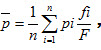 垂直平分法计算流域平均雨量采用的公式为，其中为（）。