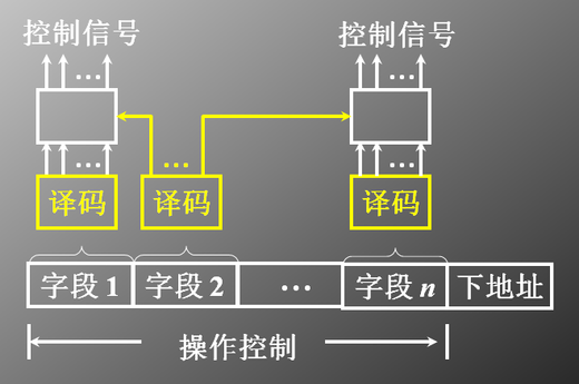 下图表示的微指令的编码方式为___。       