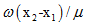 一平面简谐波沿x轴正方向传播，已知x=0处的振动规律为        ，波速为μ。坐标为x1和x2的