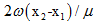 一平面简谐波沿x轴正方向传播，已知x=0处的振动规律为        ，波速为μ。坐标为x1和x2的