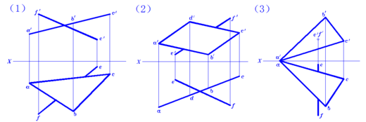 求直线与平面的交点，完成直线的投影。 [图]...求直线与平面的交点，完成直线的投影。 