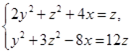下面的方程组中，不能描述曲线的为（）.