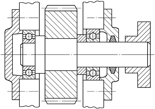 典型轴系结构装配简图图片