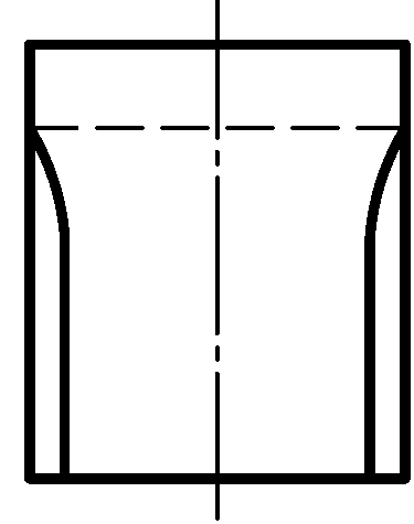 铅垂圆柱体开孔，侧面投影正确的是（）。 A、B、C、D、（空白）