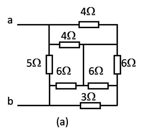 试计算下图中所示电阻网络的等效电阻. 