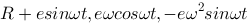 已知偏心輪機構的圓盤半徑為R，偏心距        ，偏心輪以勻速度ω轉動，試出導板AB的運動方程、