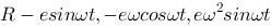 已知偏心輪機構的圓盤半徑為R，偏心距        ，偏心輪以勻速度ω轉動，試出導板AB的運動方程、
