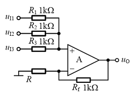 已知輸入輸出電壓之間的關係為uoui1ui2ui3則電阻r應取值