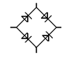 下图中四个二极管能构成桥式整流电路的是（）。