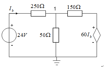 Using nodal analysis to find Ib in the circuit of 