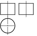 下列各组视图中，正确的圆柱体三视图有