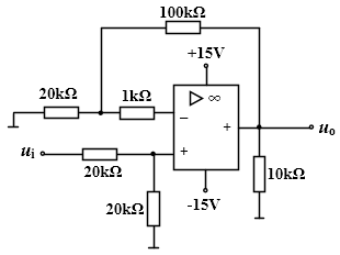如图2所示电路，若输入电压，则为（）。  图2